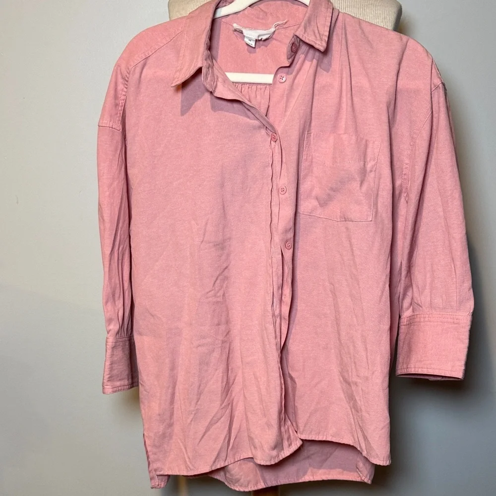 Pomander Place tuckernuck Blush Pink button up blouse